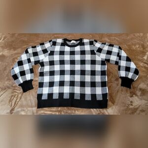 Black and White Checkered Sweater